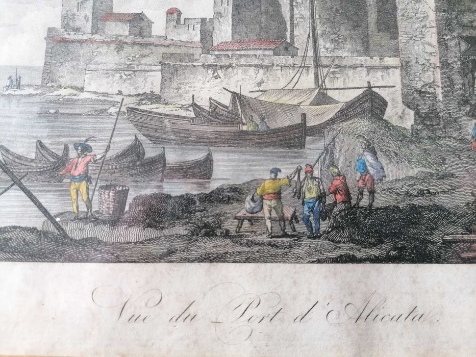 Conjunto de Duas Gravuras Antigas emolduradas em Madeira (Reproduções)