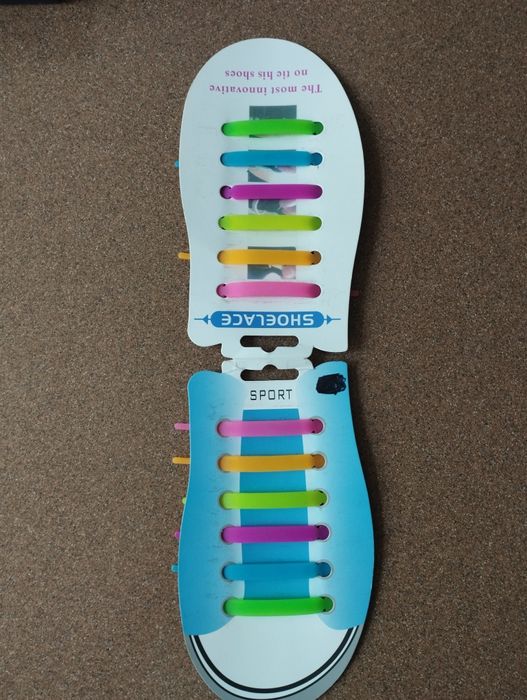 Шнурки силіконові ліниві дитячі кольорові