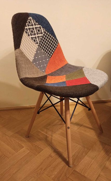 Krzesła skandynawskie patchwork