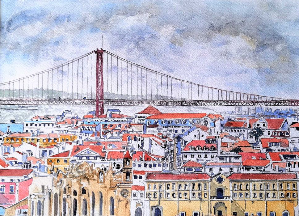 Várias pinturas com diferentes tamanhos, para venda.