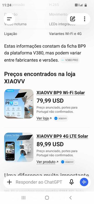 Câmera vigilância 89€. Oportunidade