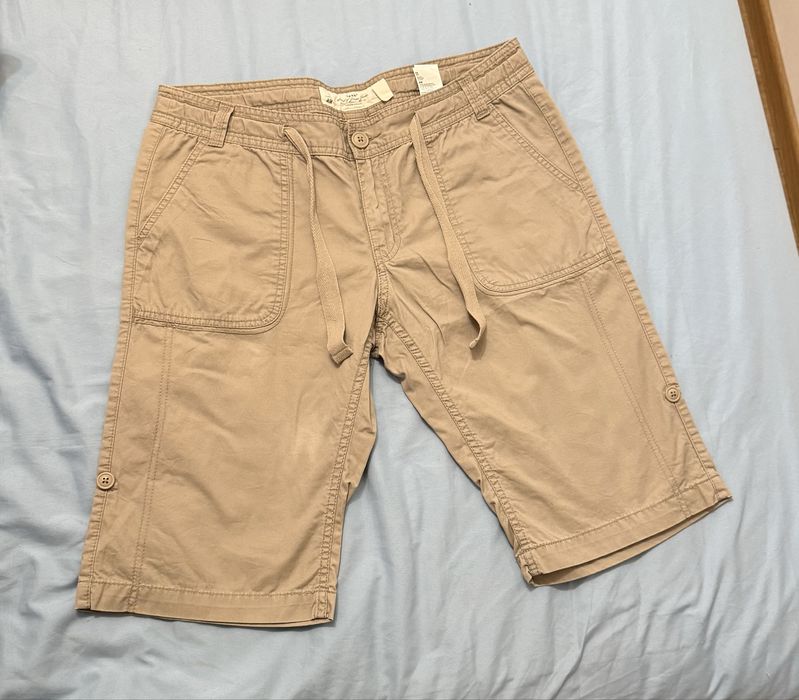 Krótkie spodnie materiałowe khaki H&M L.O.G.G. rozmiar 42