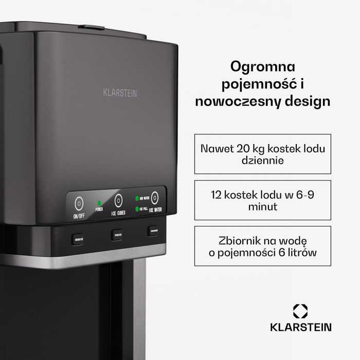 Kostkarka Kruszarka do Lodu z Dozownikiem wody Klarstein Arcticblend