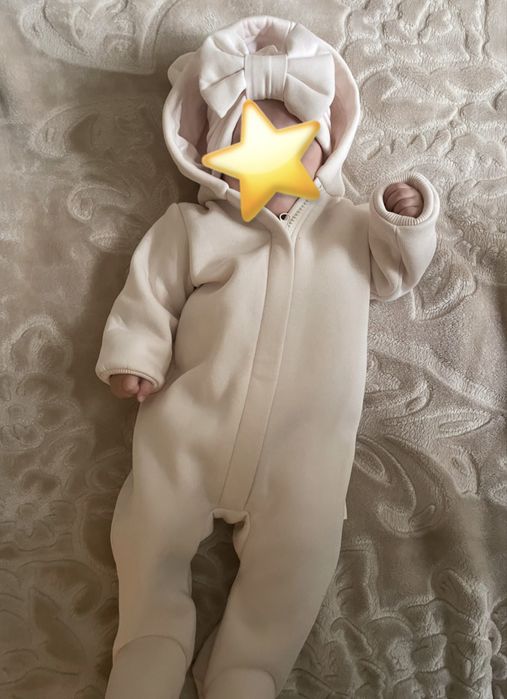 Дитячий ромпер на флісі з тюрбаном