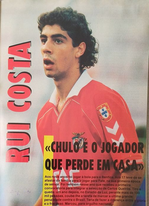 Benfica Rui Costa Revista de 1992 Rara