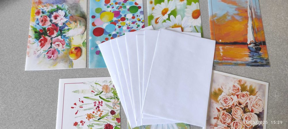 VENDO 7 Postais com multiplos motivos + envelopes