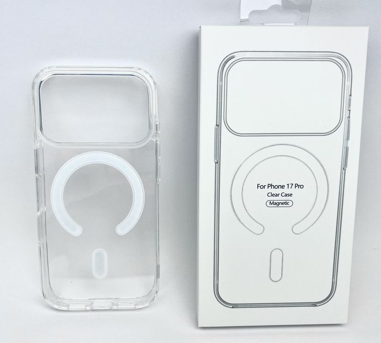 Чехол Magsafe на iPhone 15 16 17 Pro Max прозрачный магнитный магсейв