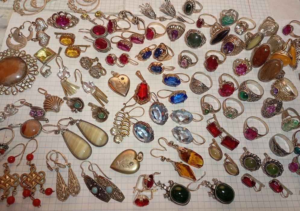 Серебро СССР и другое цепочки браслеты кольца серьги