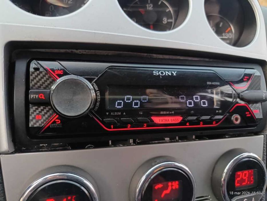 RADIO-Smatphone-iPhone-iPod RDS Text AUX USB2.0 SONY DSX-A210UI XPlod 4x55W Player-MP3-WMA-FLAC Equalizer-EQ10 Extra-BASS Karaoke Subwoofer 2RCA 2DIN