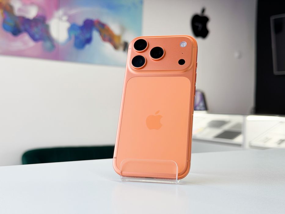 iPhone 17 Pro 256 GB Cosmic Orange Jak nowy 100% bateria Fizyczna Karta Sklep Gwarancja