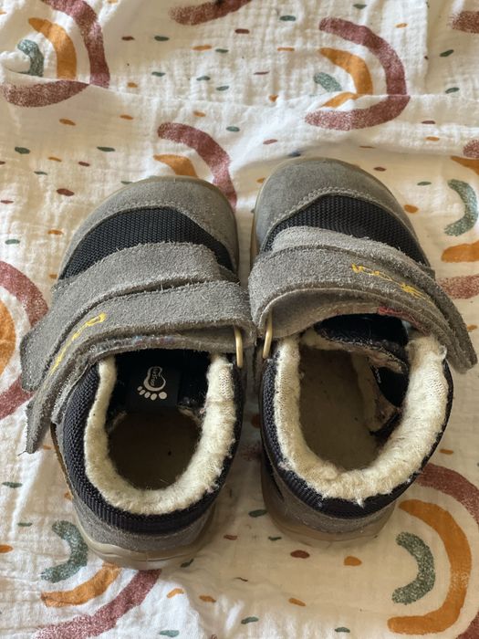 Дитячі теплі зимові чоботи barefoot 24 розмір сірі