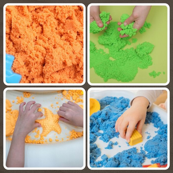 Piasek Kinetyczny 3kg + Piaskownica Basen Foremki