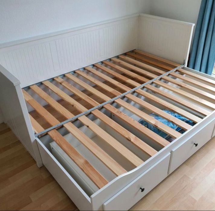 Łóżko drewniane  Ikea Hemnes rozkładane 80-160x200 materace