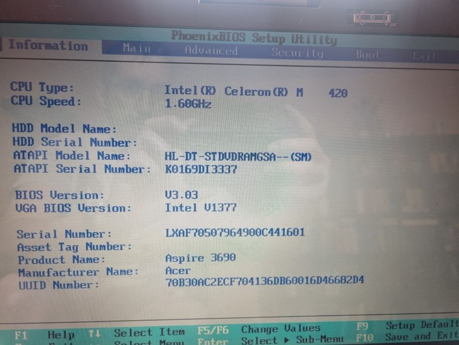 Laptop Acer Aspire sprawny.
