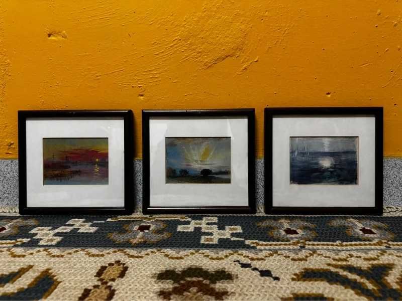 Conjunto 3 Quadros Claude Monet – Reproduções de Museu de Paris – Vintage