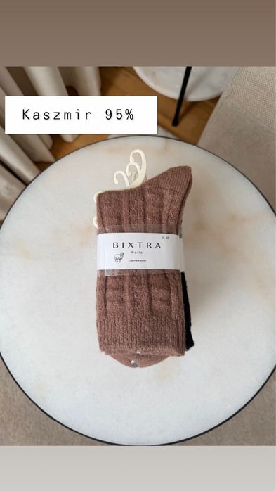 Zimowe kaszmirowe skarpetki