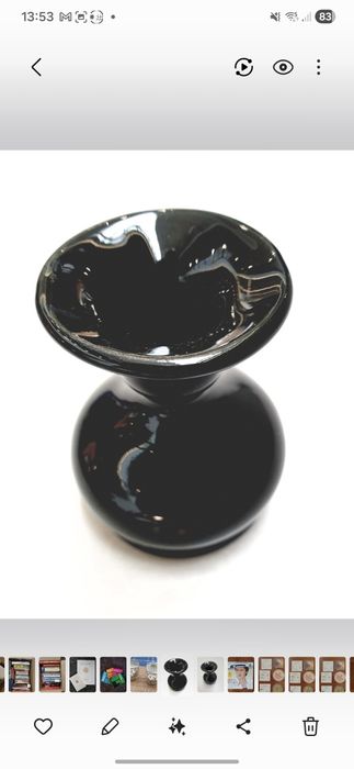 Sprzedam czarny porcelitowy wazonik / świecznik