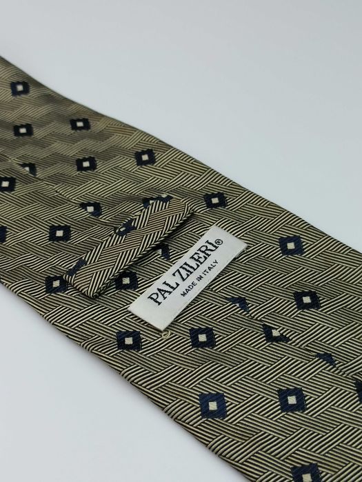 Pal Zileri brązowy jedwabny krawat maj58