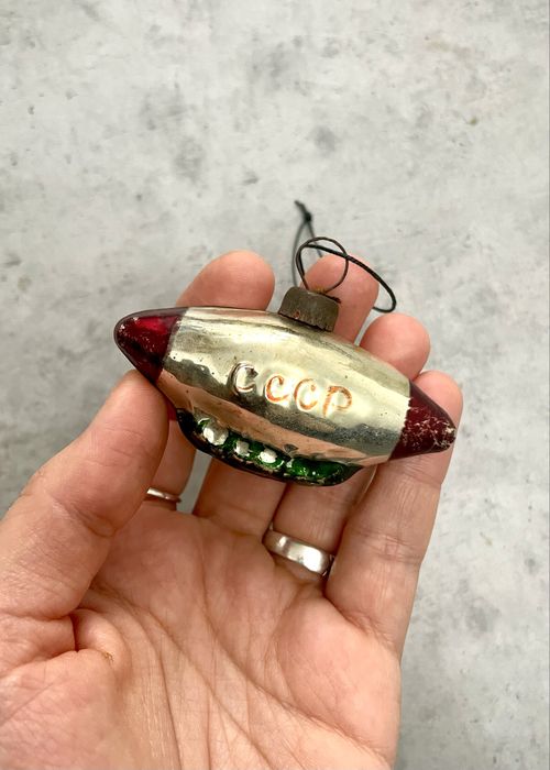 Іграшка ялинкова прикраса дирижабль ссср