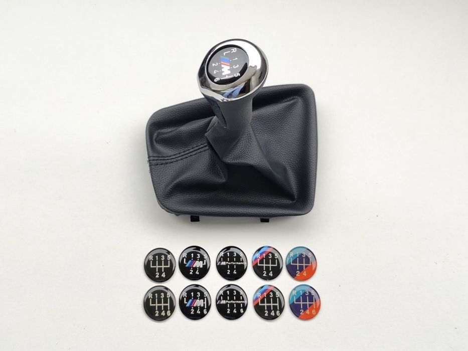Manete Moca Manípulo Alavanca e Fole velocidades BMW Pele Perfurada Mate Madeira Cromada 5 6 M E46 Serie 3 Mudanças Novo