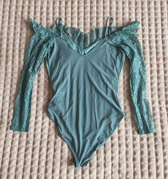 Новий боді з кружевом та прозорою спинкою бренд Topshop, р. 10/38/S-M