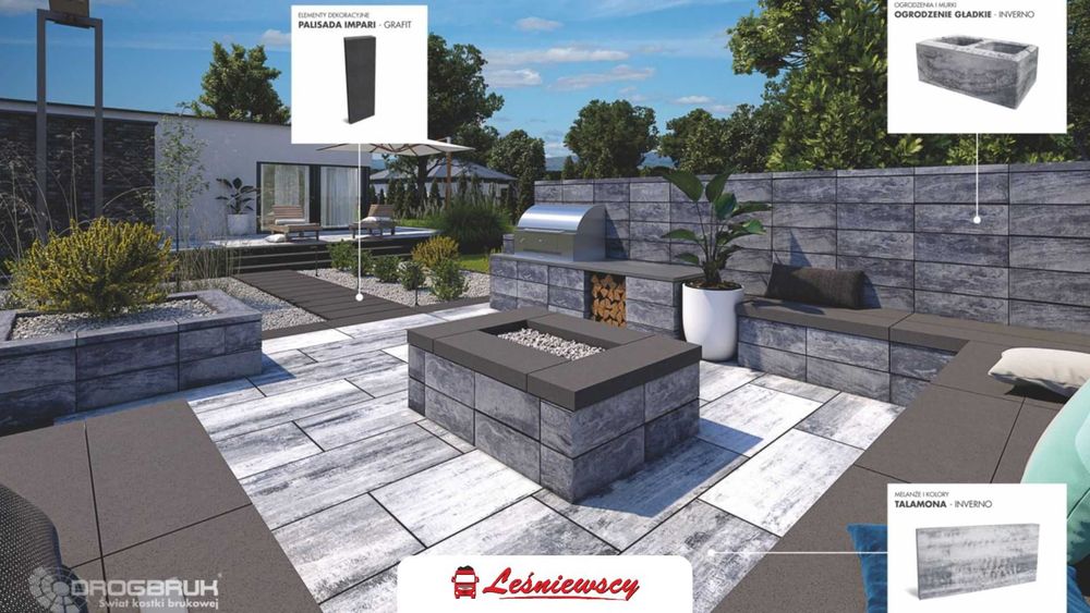 Płyta tarasowa chodnikowa Drogbruk-Verona 60x30cm nowoczesna