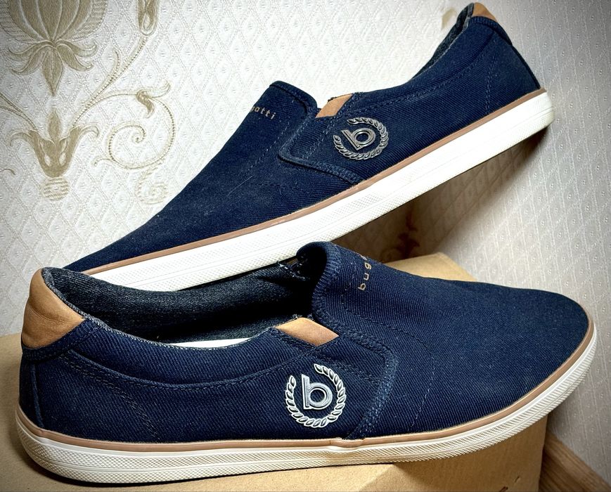 Сліпони Bugatti (Bugatti slip-on sneakers), темно-сині. 43р
