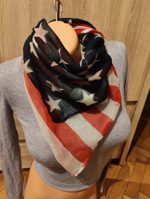 Cienki szalik / chusta / bandana / flaga USA