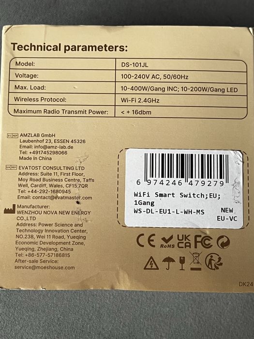 Moes-Tuya:1x przelacznik zaslon wifi +1xwłacznik wifi/BLE-Nowe#11