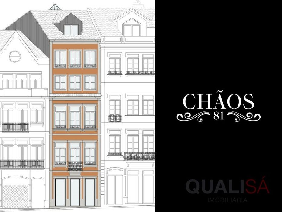 Apartamento T1 com varanda em prédio novo no centro histórico de Br...