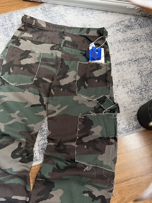 Camo Distressed Jeand Baggy Камо Джинси Широкі з Подвійним Поясом Double Waist Камуфляж Архив Archive Дострес Real Tree Military