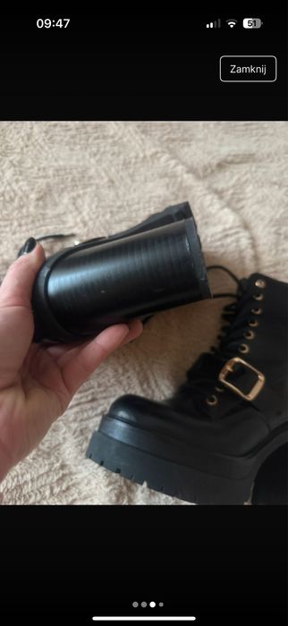 Botki słupek Wojas czarne r. 37