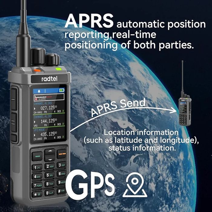Портативна радіостанція Radtel RT-880G GPS APRS, 10 Вт, 1024 канали, КХ, SSB