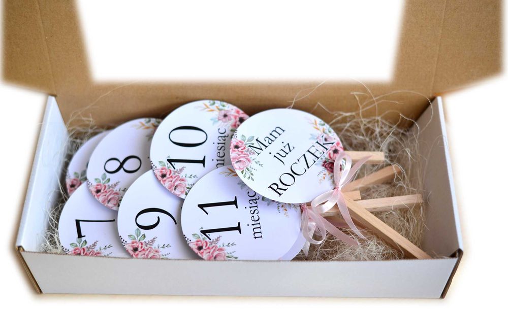 SUPER tabliczki do zdjęć dla dziewczynki.Prezent na BABY shower