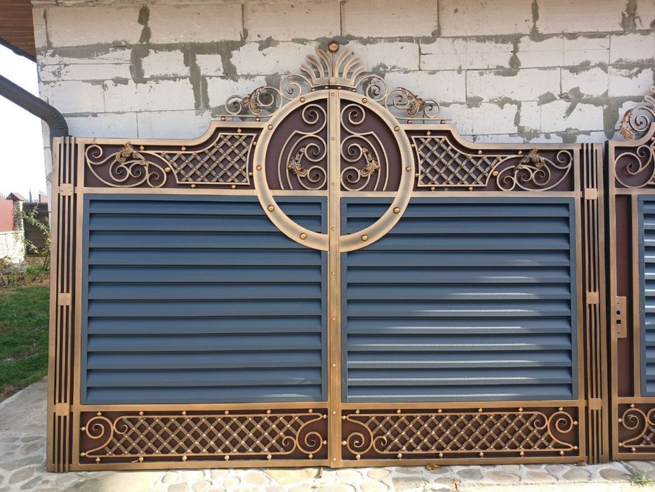 Ковані ворота з хвірткою | Нові | Готові | По собівартості