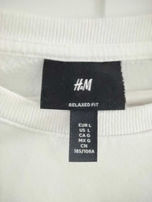 H&M bluza damska L biała bawełna