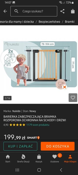 Bramka ochronna na schody