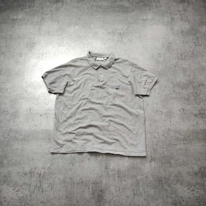 MĘSKA Koszulka PREMIUM Szara Elegancka Haft Logo Lacoste France Polo