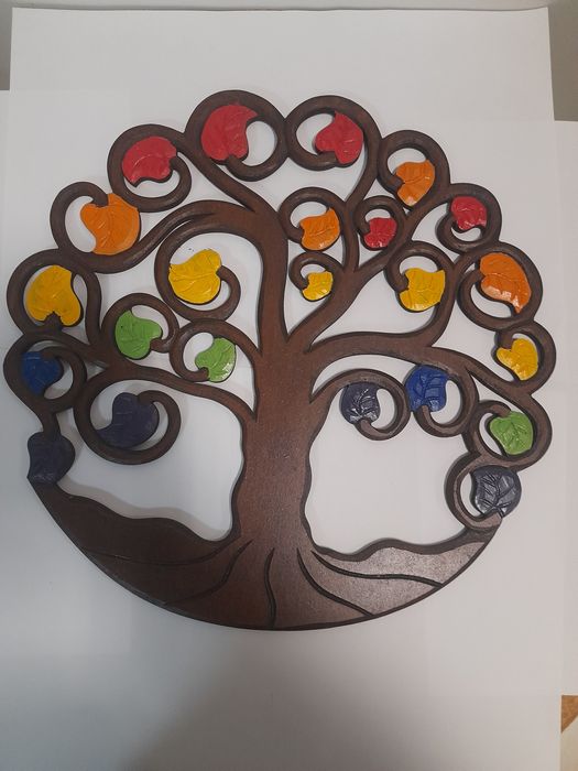 Quadro redondo Árvore da Vida, 40cm Diâmetro