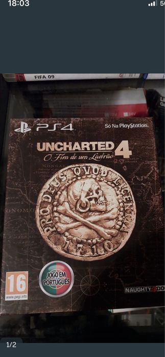 Caixa jogo Ps4 Uncharted 4 Edicao Limitada