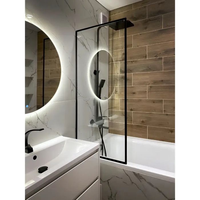 cкляна шторка на ванну нерухома Splenko