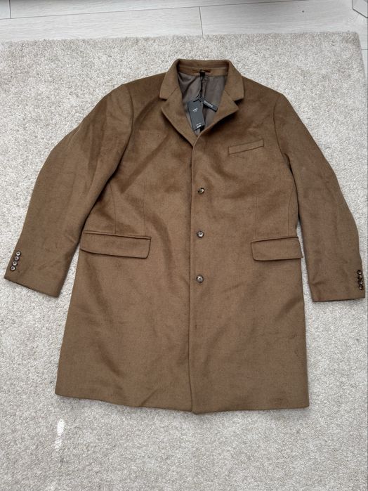 Marks & Spencer r. 3XL Nowy płaszcz męski z wełną papierowe metki
