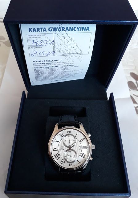 Elegancki zegarek retro Festina F6855 z oryg. opakowaniem (+dod.pasek)