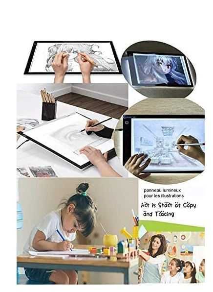 Tablet do rysowania, tablica kreślarska A4 + zestaw kredek