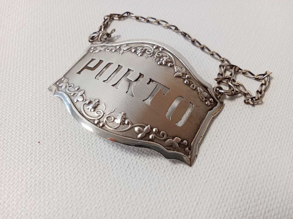 Chapa colar em Prata para garrafa PORTO