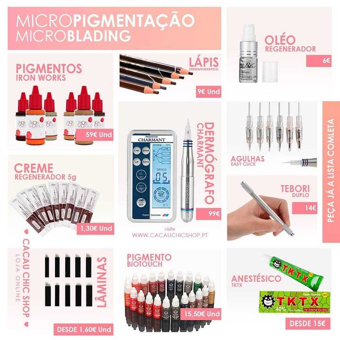 Kit Microblading Tudo novo 15 Itens