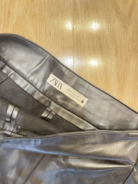 Zara жіночі шкіряні штани кюлоти