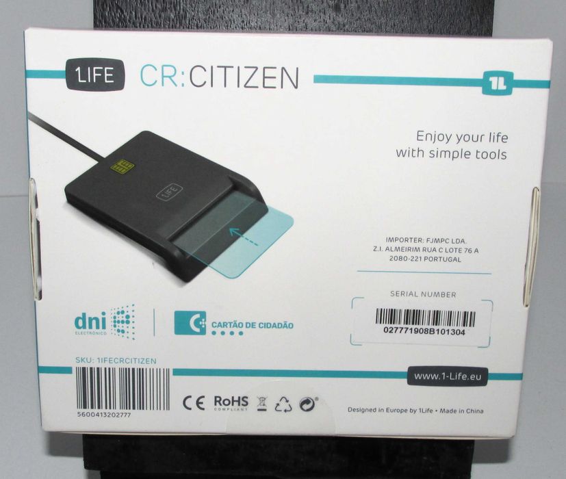 Smart Card Reader And Writer (Lê Cartão Cidadão), Novo e Selado
