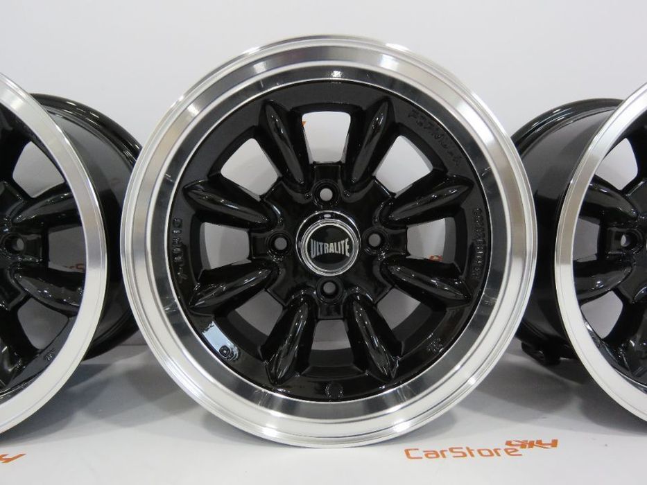 Jantes Ultralite 13x7 ET10 4x101.6 Pretas + Aba Polida