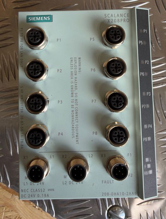 Przemysłowy Switch Ethernet Siemens SCALANCE X208PRO 6GK5208-0HA10-2AA6 IP65